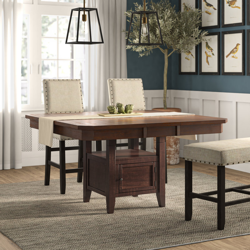 Red Barrel Studio® Johnsburg 54" Butterfly Leaf Pedestal Dining Table